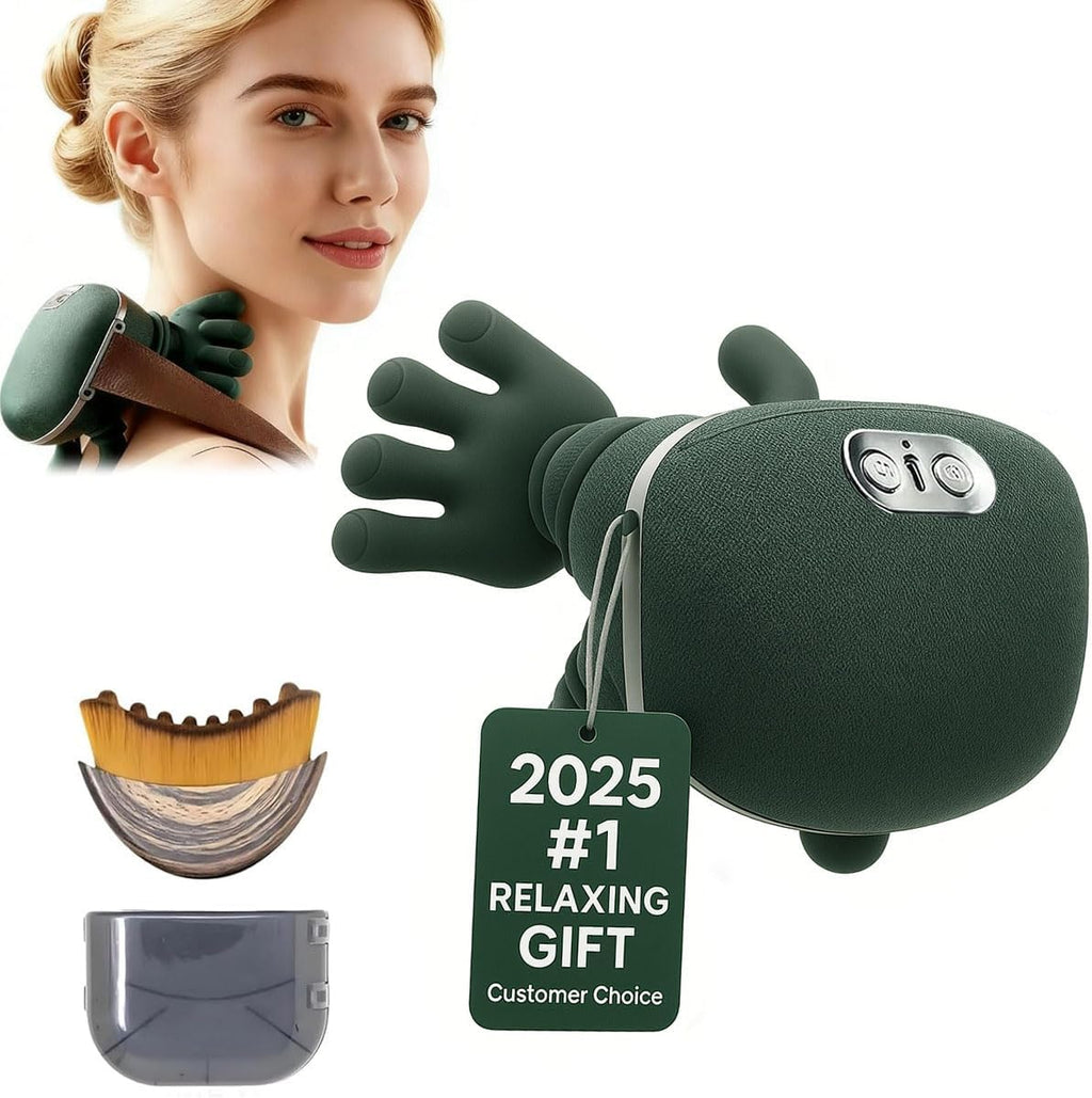 Bionic Neck Shoulder Massager Heated Back Massagers Electric Kneading Muscles Massage Pillow Neck Waist Leg Body 3-Level Modes